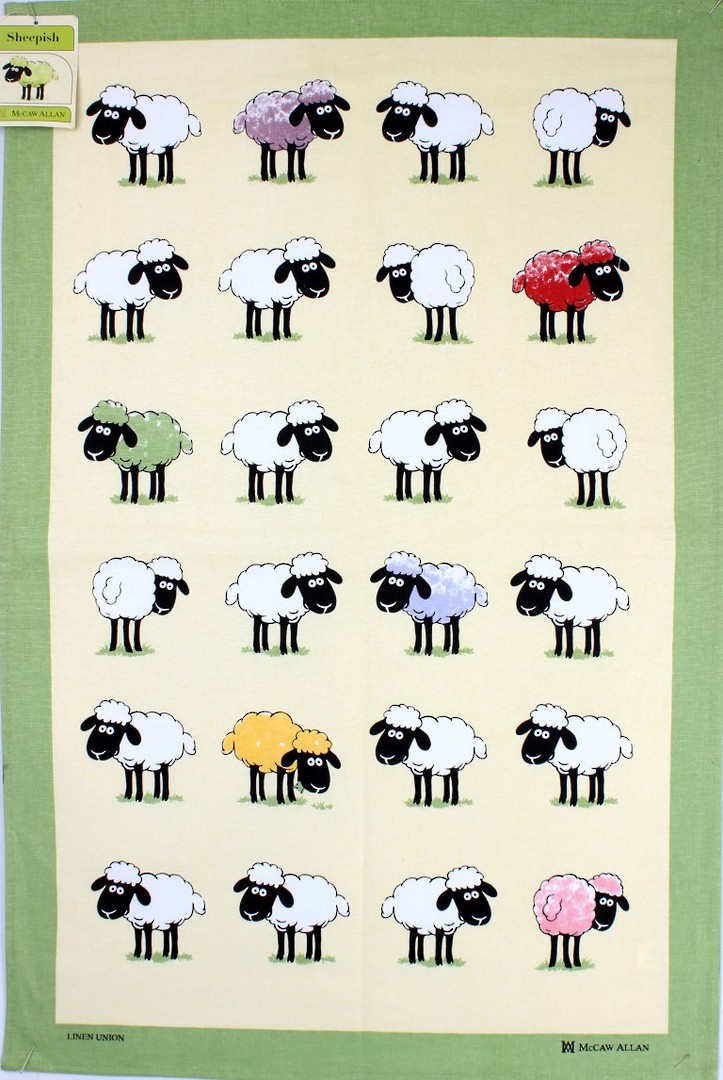 Samuel Lamont "Sheepish' tea towel Code: TT-872. (NEXT DELIVERY MARCH 2021) image 0